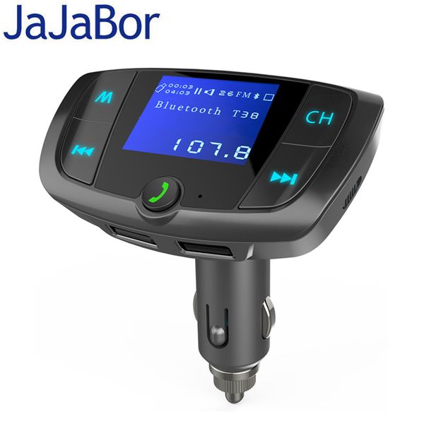 

jajabor bluetooth car kit hands calling fm transmitter fm modulator car charger support tf card/u disk playback