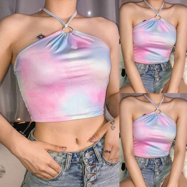 

new women ladies tie up halter neck plain crop sleeveless t shirt camis, White