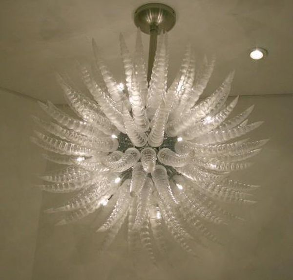 

modern and white hand blown lamps chandeliers horn shape glass pendant lamp living room art decoration chandelier