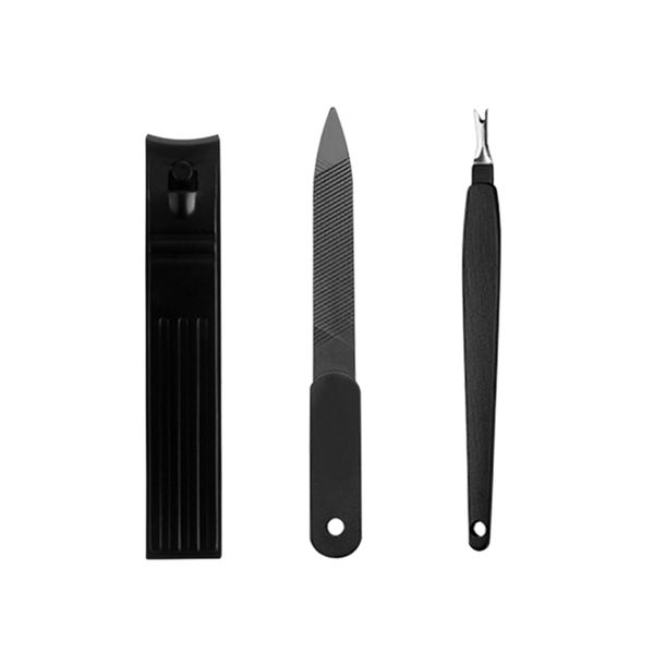 

3pcs\set nail clipper cutter manicure & pedicure set nail trimmer travel grooming kit with storage case box stainless steel