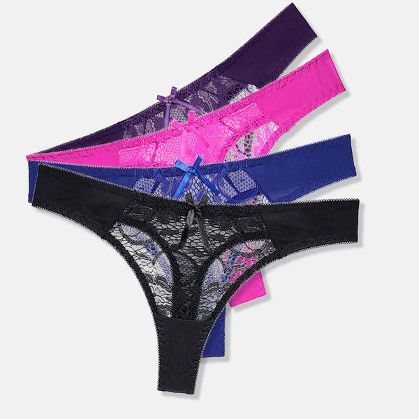 

women's panties seamless underwear woman lace comfortable thong g-string panty t-back female for women girl briefs, Black;pink