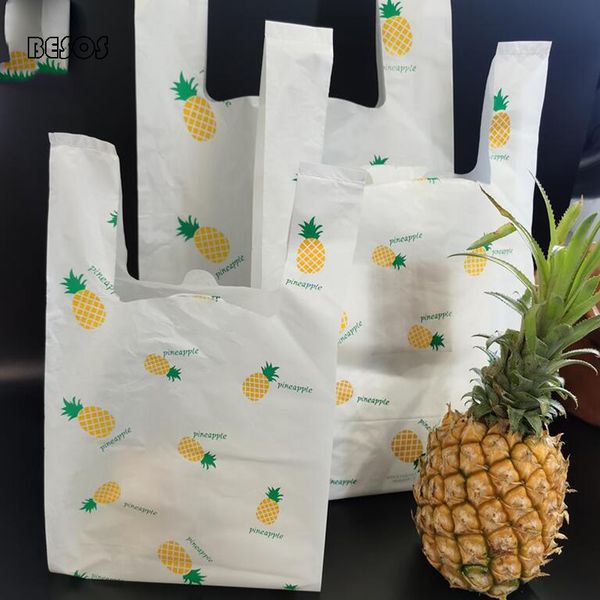

gift wrap -selling wholesale cute pineapple plastic bag holiday party cake dessert fruit jewelry package decoration hand