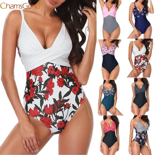 

купальник печать женщины новых цветы one piece push up с высокой талией bodysuit купальников женщин бразильских купальников бикини mujer 202, White;black