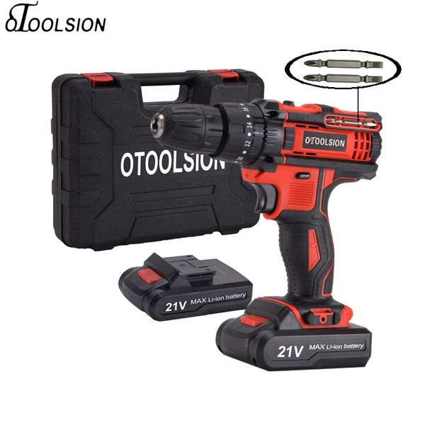 

21v impact electric drill cordless screwdriver electric screwdriver rechargeable cordless drill battery wood work