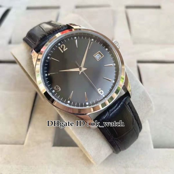 

new master control 1548470 japan miyota 8215 automatic mens watch black dial 316l steel case 39mm gents sport watches leather strap, Slivery;brown