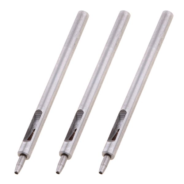 

3x craft tool round hole drive punch leather belt gasket diy cutter