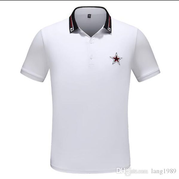 

luxury italy designer stripe polo shirt t shirts luxury snake polos bee floral embroidery mens high street fashion horse polo t-shirt #4907, White;black