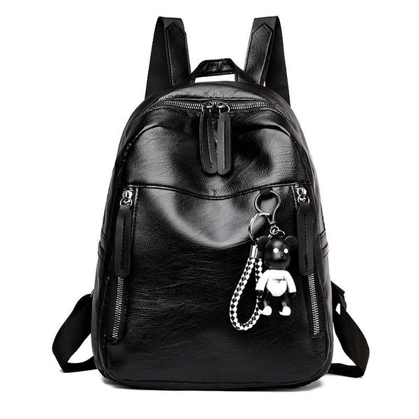 

women 100% pu leather backpack youth backpacks for teenage girls female school shoulder bag travel backpack #hz0015