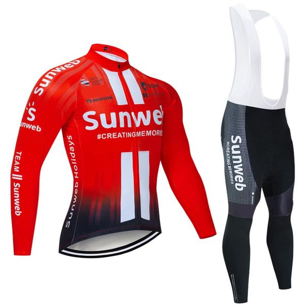 

winter 2020 team sunweb cycling jersey 20d pad bike pants suit ropa ciclismo thermal fleece bicycling wear maillot pant clothing, Black;blue