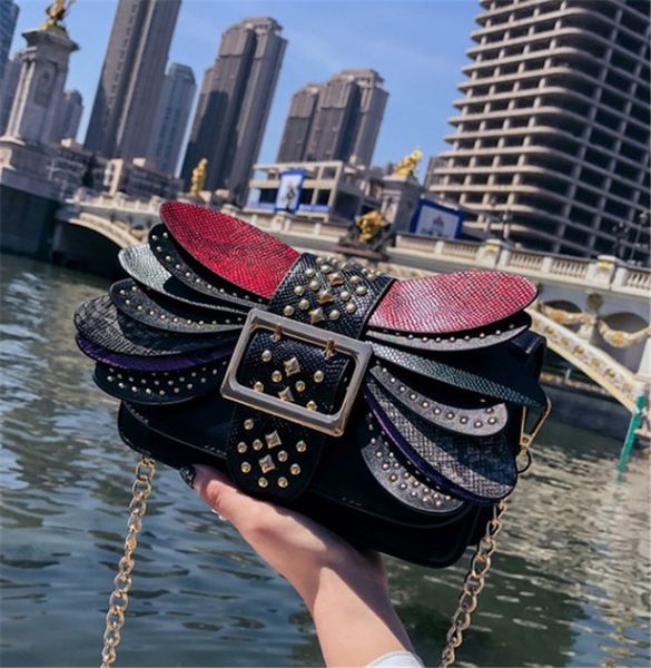 

Woman New Fashion Rivet Chain Square Bag Versatile Contrast Color Single Shoulder Bags PH-CFY20060820