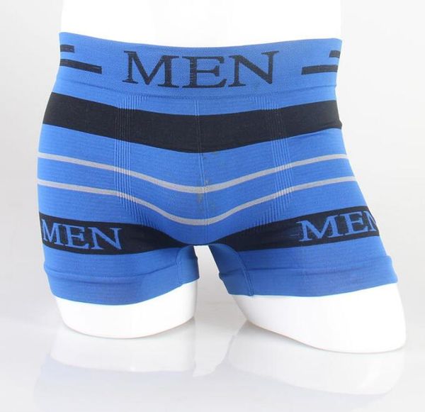 

new seamless elastic color matching mid-rise men's boxer pants men breathable nylon four-corner men's underwear 3pece/lot, Black;white