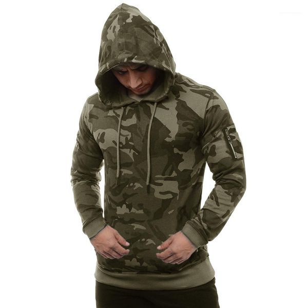 

designer hoodies fashion side zipper pocket sweatshirts casual slim pullover hooded male clothing camouflage print mens, Black