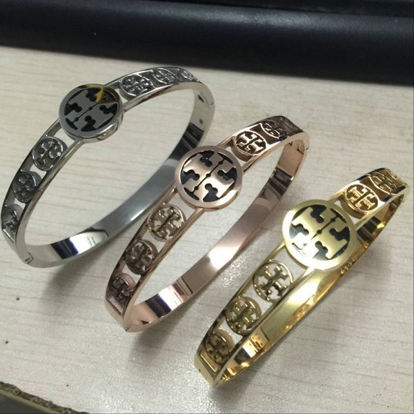 

Новое Прибытие Роскошный Дизайнер Браслеты Из Нержавеющей Стали Известный Стиль Мода T Марка 3 Цвета Браслеты Для Партии Подарок Оптовая Цена