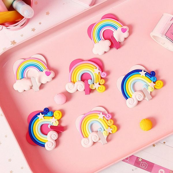 

cute fantasy rainbow shape bedroom decor hooks wall coat keys bags clothes hanger self adhesive wall hooks strong suction