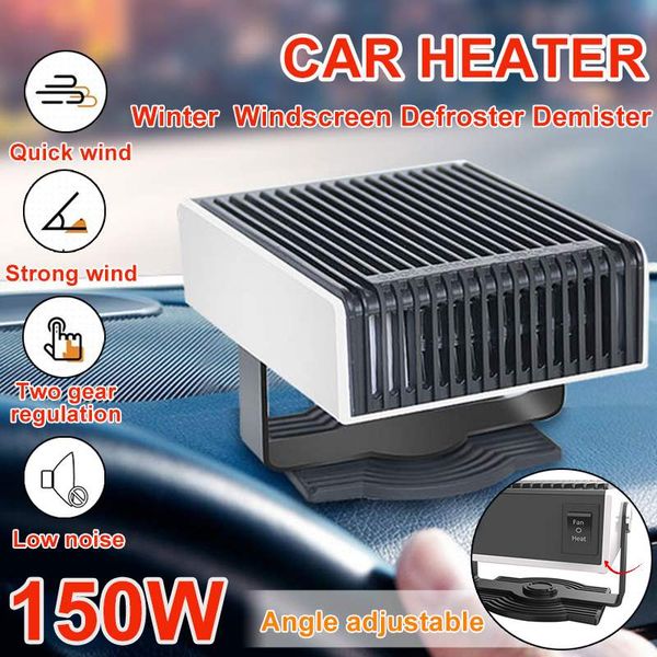 

150w 12v winter adjustable speed car heater air cooler fan windscreen window demister defroster for auto truck motorhome suv