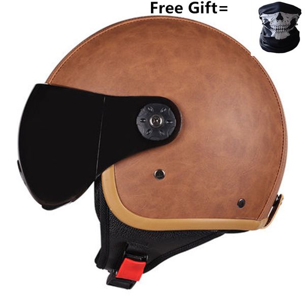 

black open face half leather helmet moto motorcycle helmet vintage motorcycle motorbike white pink purple