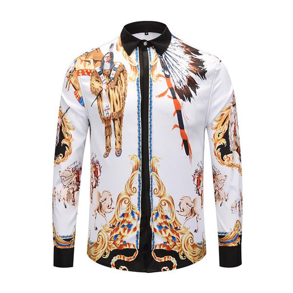 

brand new роскошные мужские рубашки мужские рубашки бизнес дизайнерские harajuku повседневная рубашка рубашки мужчины medusa 3d ретро fancy, White;black