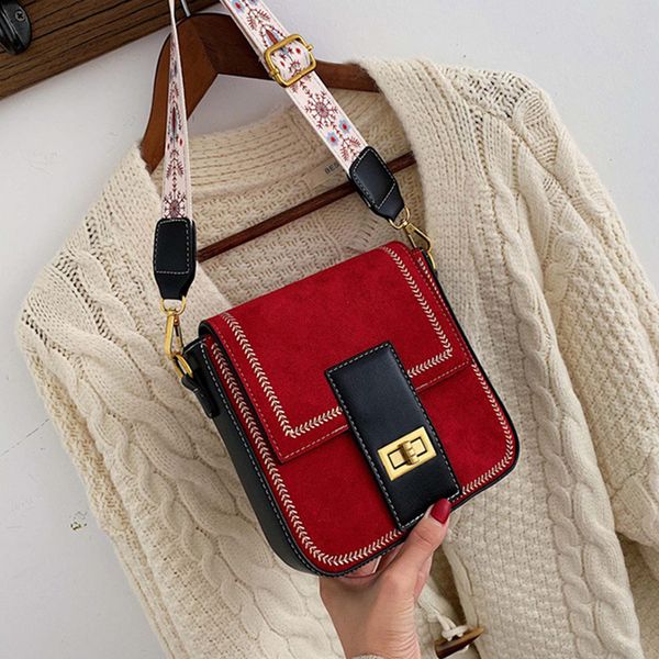 

старинные скраб искусственная кожа crossbody сумки для женщин печати широкий ремень сумки на ремне дизайнер замок женские сумки женщин небол