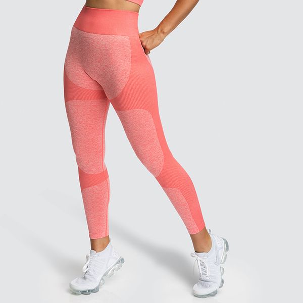 

women gym tights yoga pants fitness sport training running scrunch buhigh waist energy seamless leggings push up, White;red
