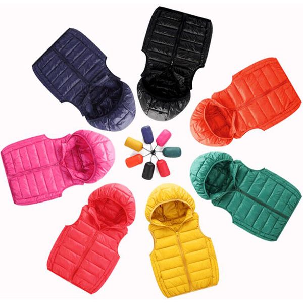 

new 2019 children down vest fashion boys girls keep warm baby cotton clothes autumn winter kids clothing big oy vest, Blue