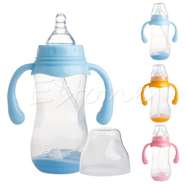 

1pc 320ml wide neck anti-colic baby infant milk feeding nipple bottle nurser new