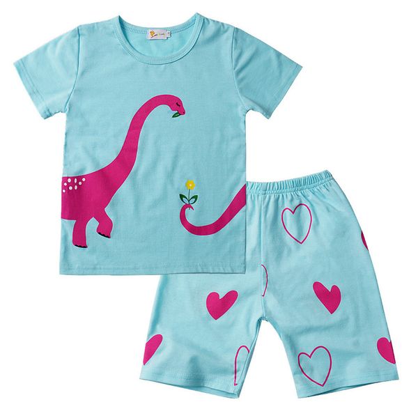 

children kids boys clothes cartoon t-shirt dinosaur shorts child tracksuit clothing sports suits for boys 1 2 3 4 5 6 years, White