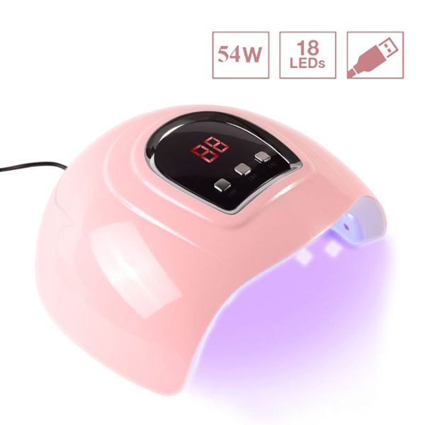 

nail dryers 54w polish dryer led uv gel acrylic manicure timer k4