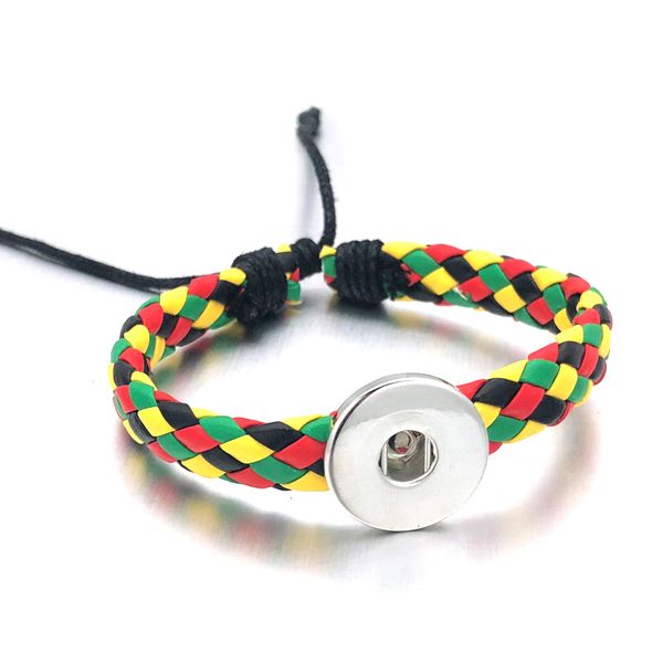 

регулируемый 019 pu кожаный браслет ручного плетения fit 18 мм snap button браслет сменный шарм ювелирные изделия для женщин подарок, Golden;silver