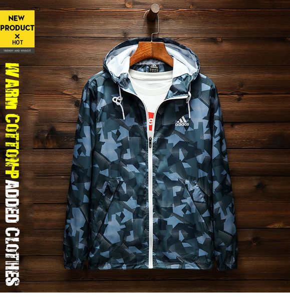 

mens brand jackets new clothes fashion camouflage windbreaker loose zipper jogging night running thin sportswear, Black;brown