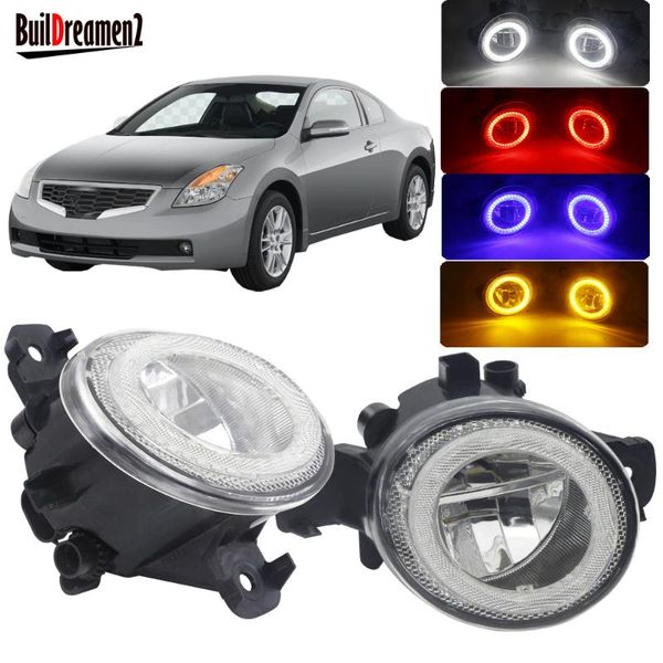 

2 pieces car fog light led angel eye drl daytime running light front fog lamp 4000lm 12v for altima coupe 2007-2013