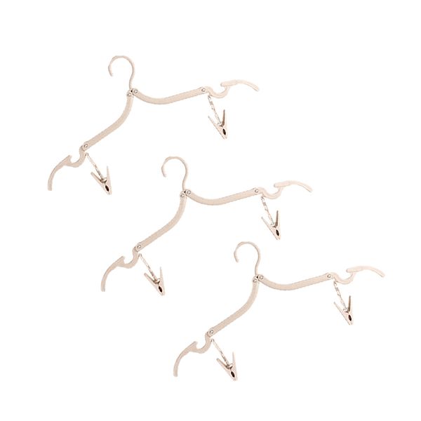 

3pcs multi-function folding travel hanger portable mini clothes drying racks