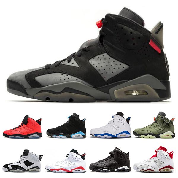 

2020 6 6s мужская баскетбольная обувь инфракрасный разводимый заяц unc psg flint carmine sport blue tinker мужские кроссовки спортивные крос