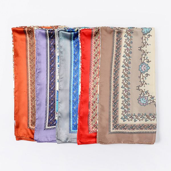 

90x90cm women point printing scarf fashion retro female multipurpose shawl scarf flower beach wrap stole drop shipping