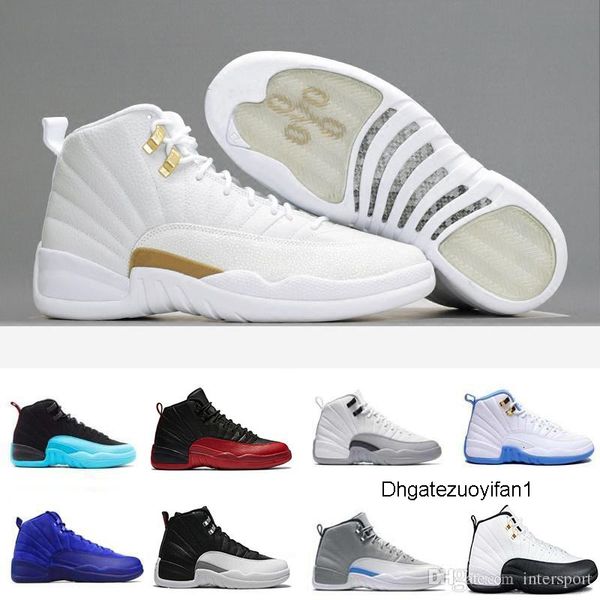 

super perfect quality 12 flu game french blue the master men women basketball sport shoes