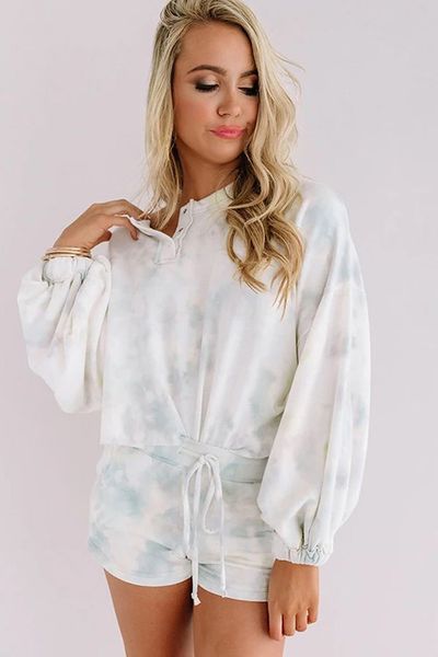 

dhl free for пижамы tiedye для lady conjuntos cortos de pijama con куэлло редондо y pijama rick и морти tie dye рубашки в наличии, Blue;gray