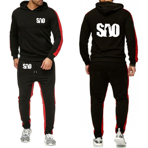 

for sao sword art online printed hoodies men streetwear casual sweatshirt harajuku fashion men hoodies pants suit 2pcs k