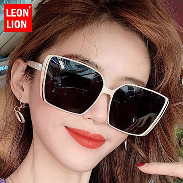 

leonlion oversized retro sunglasses women vintage sunglasses women glasees for square feminino, White;black