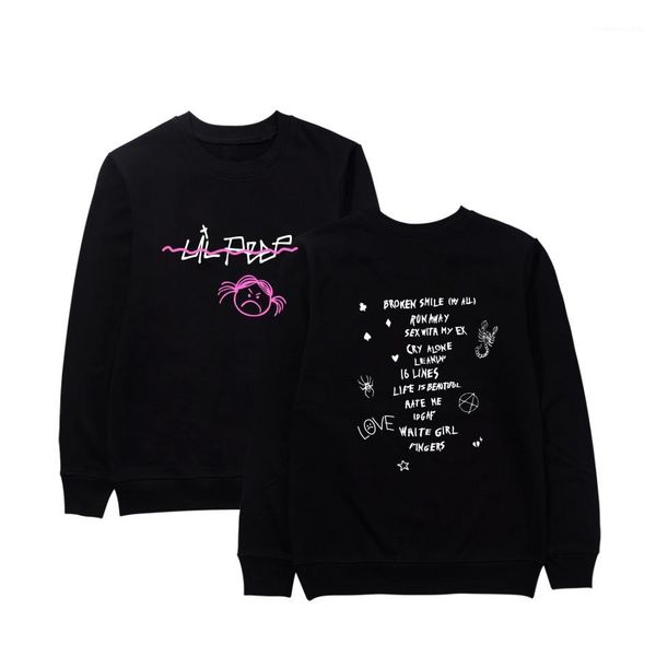

black fashion style couple homme clothing hip hop casual apparel lil peep mens autumn designer hoodies crew neck long sleeve