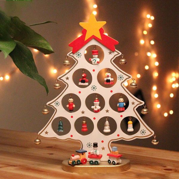 

christmas single piece wooden christmas tree desksmall diy mini tree decoration ornaments dropshipping