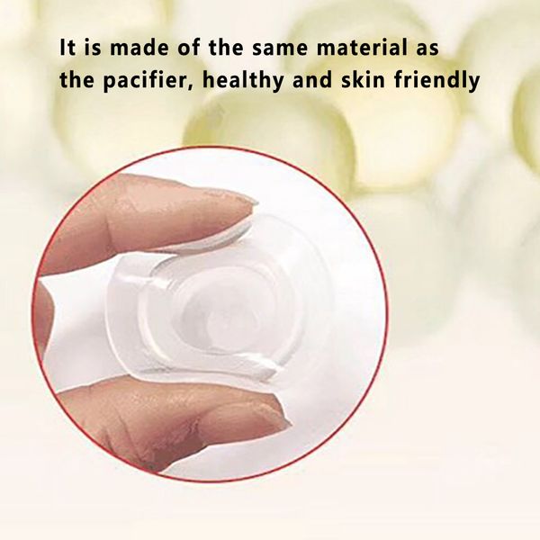 

2pcs/set pregnant women soft silicone protector correction puller milk extractor breastfeeding redress sucking nipple aspirator, White