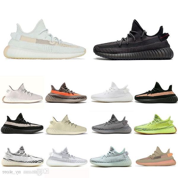 

hyperspace v2 2019 static mens running shoes kanye west cream white black white bred women fashion sport sneakers 36-45