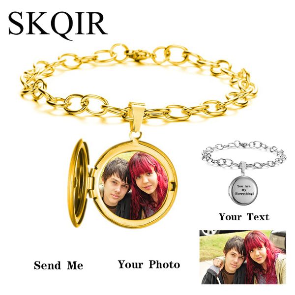 

customized bracelet p name pulsera stainless steel personalized ps text pocket jewelry for women family couple love gift, Black