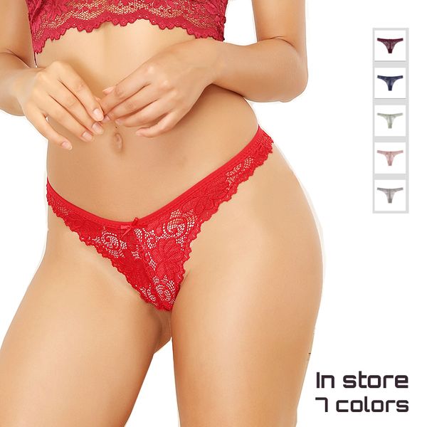 

7colors женщины трусы женщины белье мягкая дышащая lace sexy трусики женщины кружева трусы стринги g шнура малоэтажных белье, Black;pink