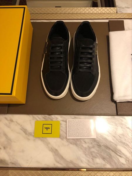 

new style high-end luxury men's casual sports shoes fashion brand men's shoes three platform four seasons design leather upper kgf, Black