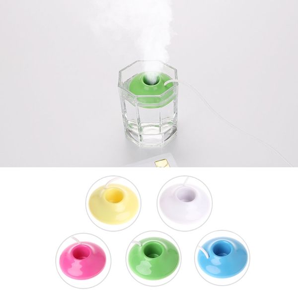 

mini usb donut humidifier air purifier aroma diffuser home office car portable ufo shape