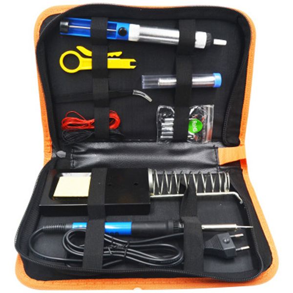 

60w electric soldering iron temperature adjustable 220/110v welding solder iron rework station soldering accessories 15pcs