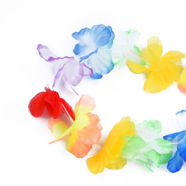 

10x hawaiian tropical leis flower garlands fancy dress necklace party hen night