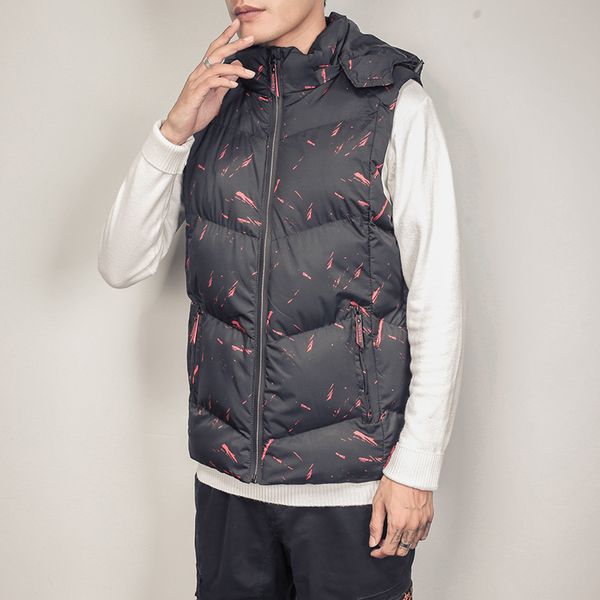 

m-5xl winter bodywarmer рукавов куртки мужчины повседневная жилет мужчины марка gilet mens теплый жилет 100% полиэстер mens теплой, Black;white