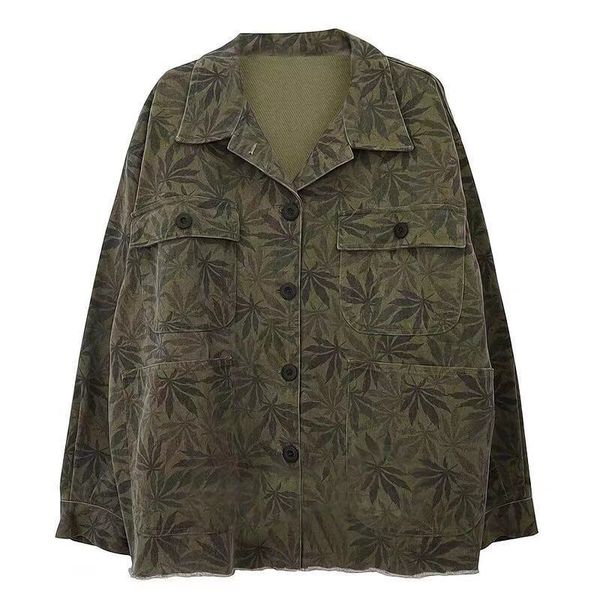 

women's jackets denim jacket for women 2021 autumn coats harajuku cotton vintage camouflage female outerwear, Black;brown