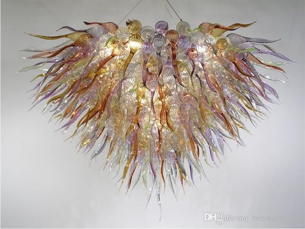 

100% hand blown borosilicate glass art chandelier art deco modern led bulbs ceiling chandelier light ac 110v 240v home decor glass lighting